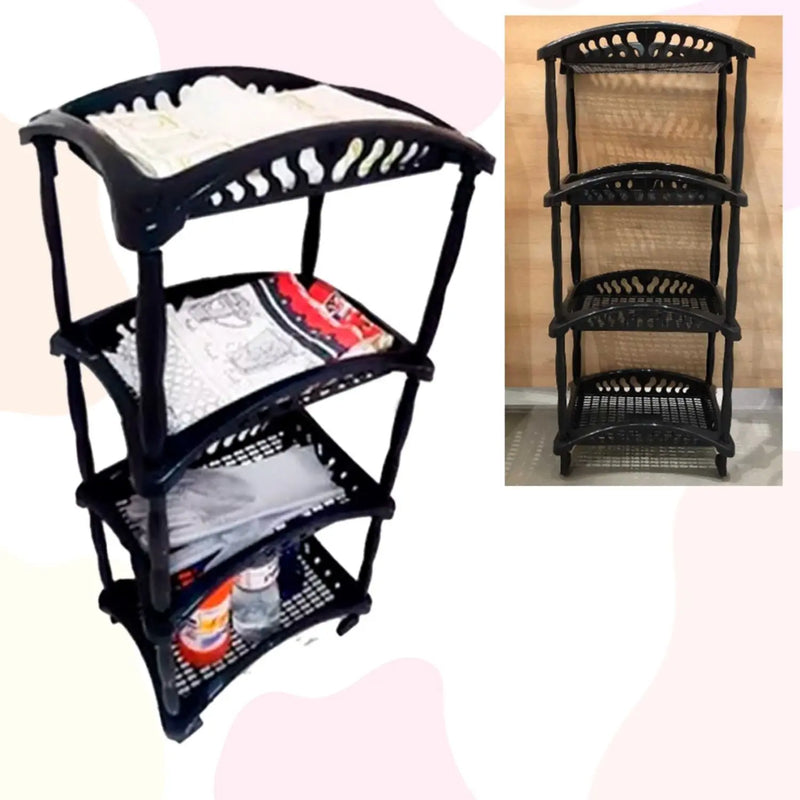 Organizador Vertical com 4 Cestos – Suporte de Armazenamento com Tela para Frutas e Legumes, de Piso, para Cozinha