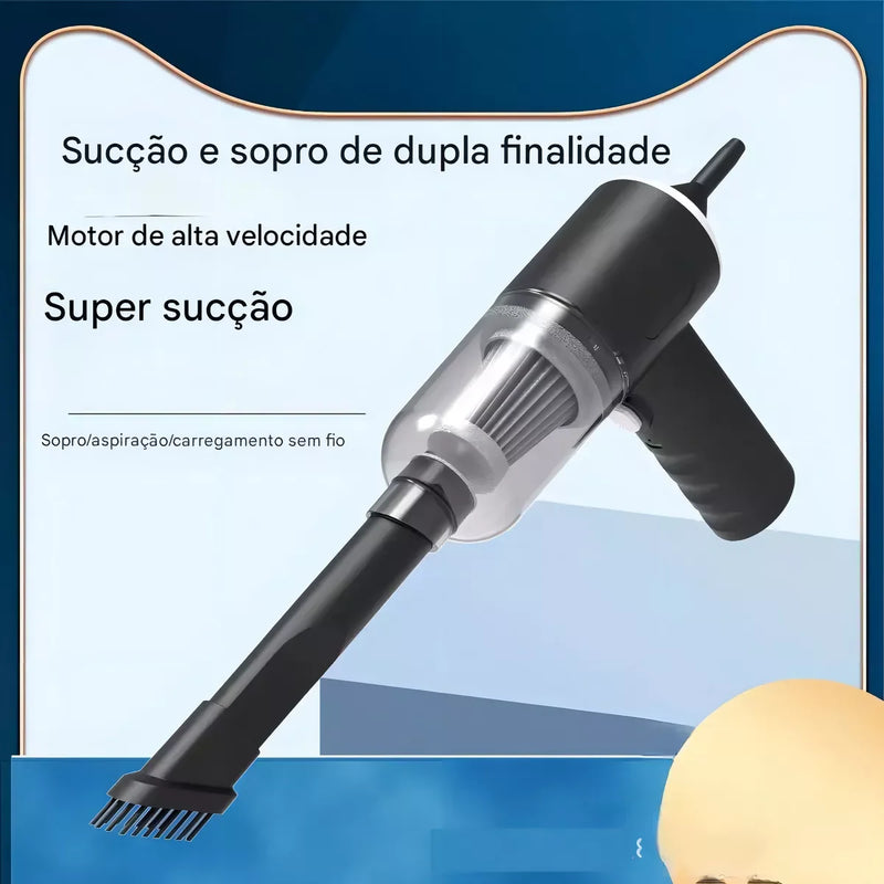 Mini Aspirador Portátil 3 em 1 – Recarregável com Forte Sucção Dust Blower EPS‑432