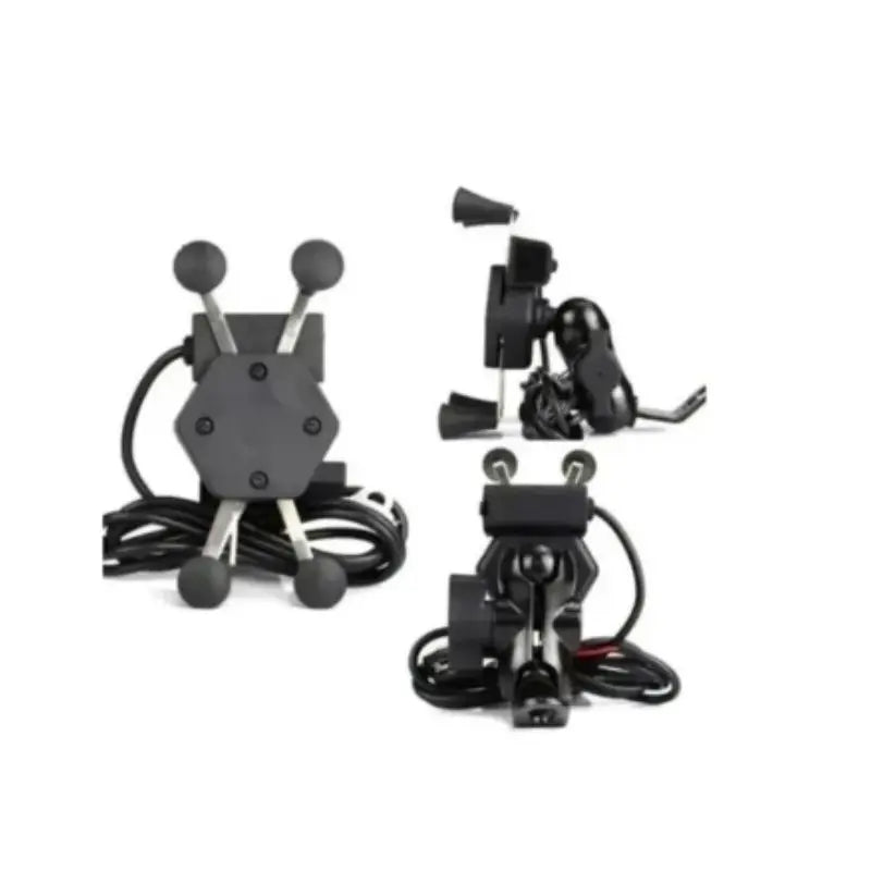 Suporte para Motocicleta com carregador USB e rotação 360º