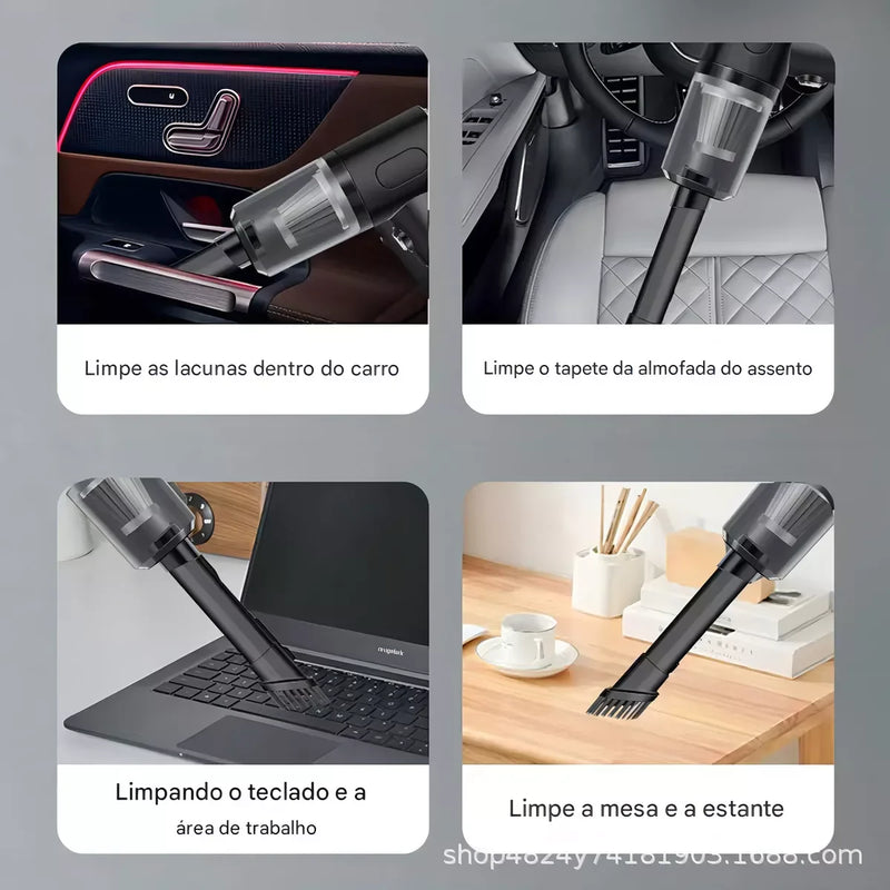 Mini Aspirador Portátil 3 em 1 – Recarregável com Forte Sucção Dust Blower EPS‑432