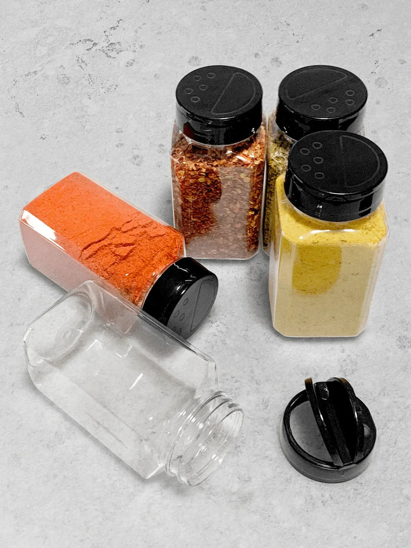 Kit 10 Potes Temperos Tampa Dupla 220ml Temperos e Especiarias