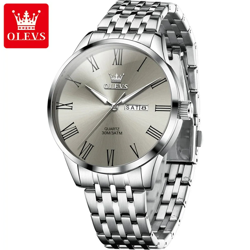 OLEVS Nero Classic™ – Relógio de Quartzo Elegante com Ponteiros Luminosos