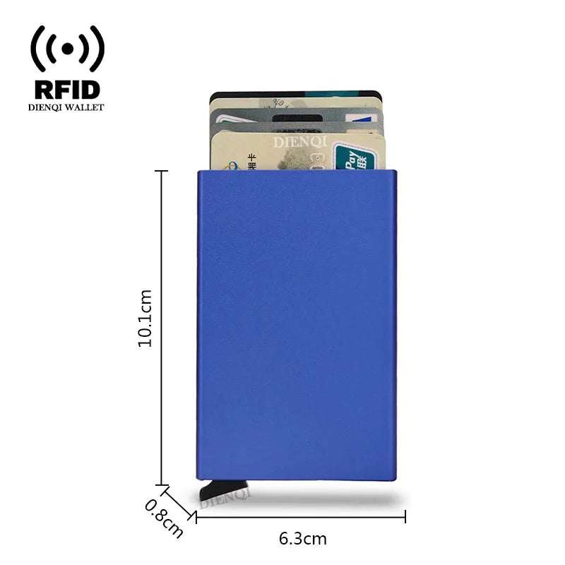 Porta Cartão Metal Slim – Carteira de Segurança RFID