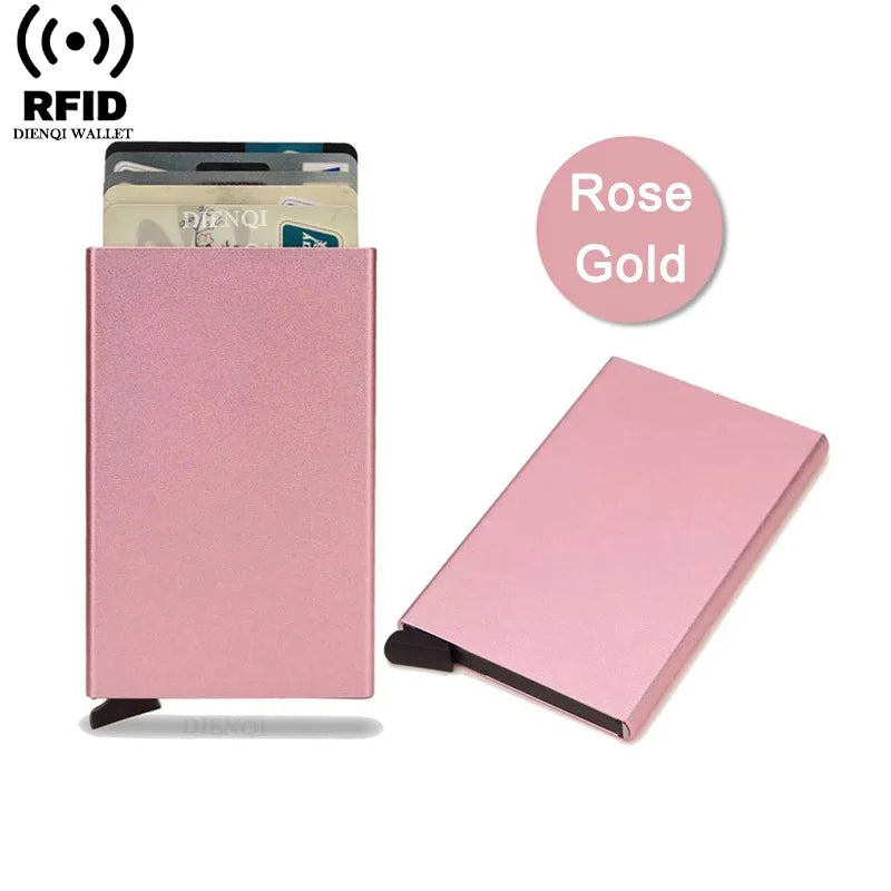 Porta Cartão Metal Slim – Carteira de Segurança RFID