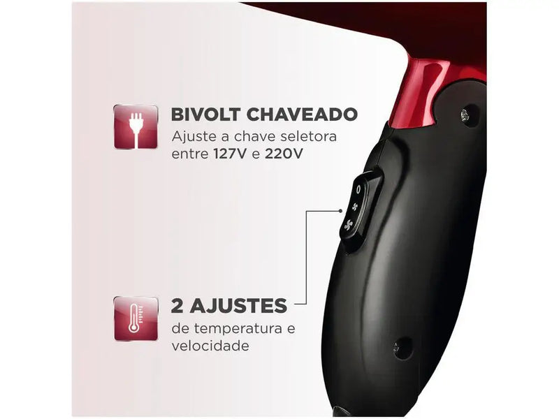 Secador de Cabelos Mondial SC-10 Max Travel – 1200W para Estilo em Movimento