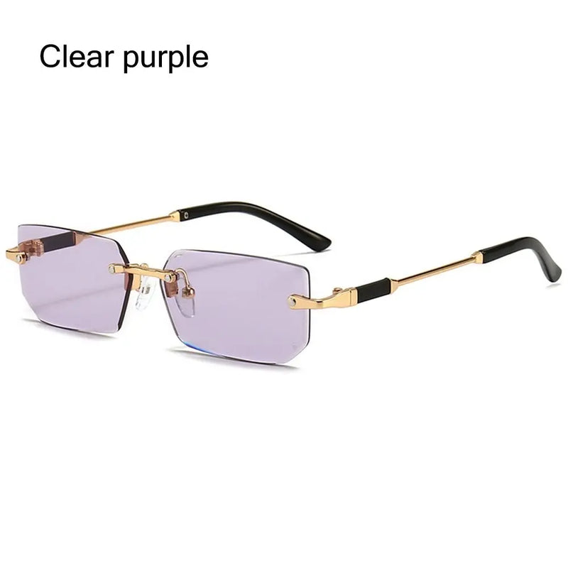 Óculos de Sol Sem Aro Masculino e Feminino – Moda Verão, Quadrado Minimalista, Para Viagem e Dia a Dia