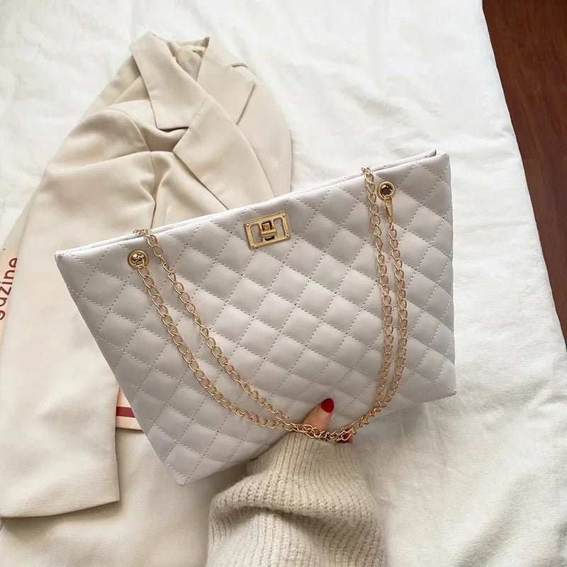 Bolsas tote para mulheres, bolsa de couro PU com strass
