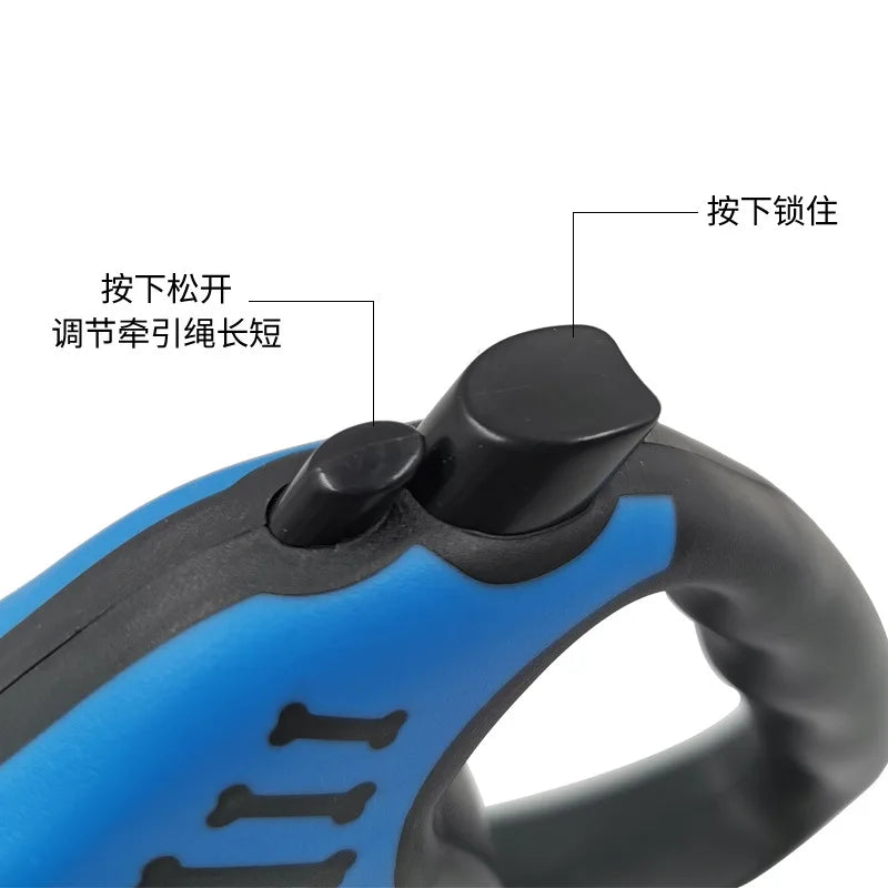 Dog Flex Pro – Guia Retrátil 3 m e 5 m com Trava de Segurança