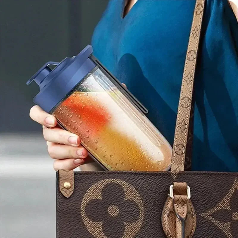Copo Espremedor Portátil com 6 Lâminas – Liquidificador de Frutas Doméstico, Copo para Batidas, Recarregável via USB, Ferramenta de Cozinha 400 ml