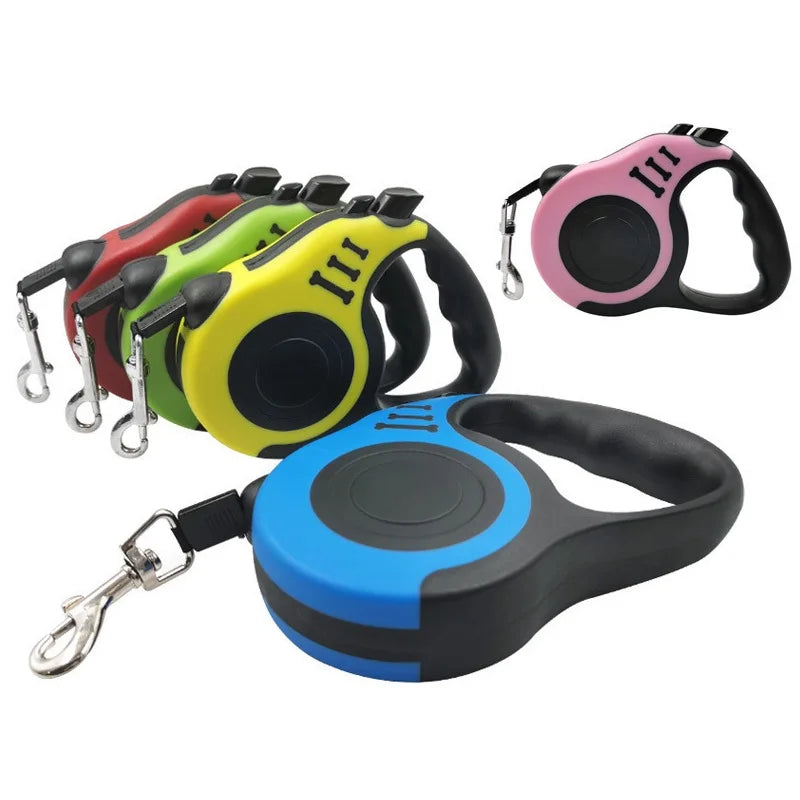 Dog Flex Pro – Guia Retrátil 3 m e 5 m com Trava de Segurança