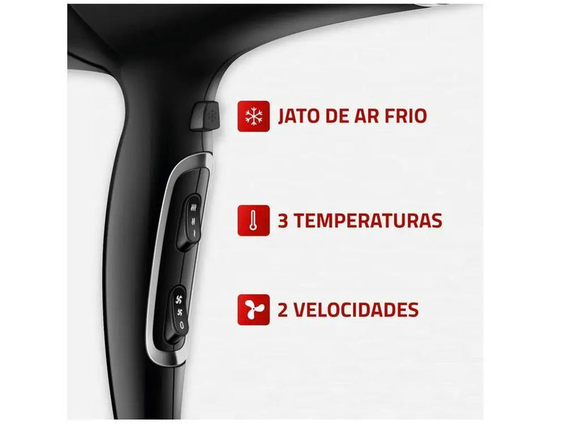 "Secador de Cabelos Mondial 220V – Leve, Potente e com Tecnologia de Íons Tourmaline