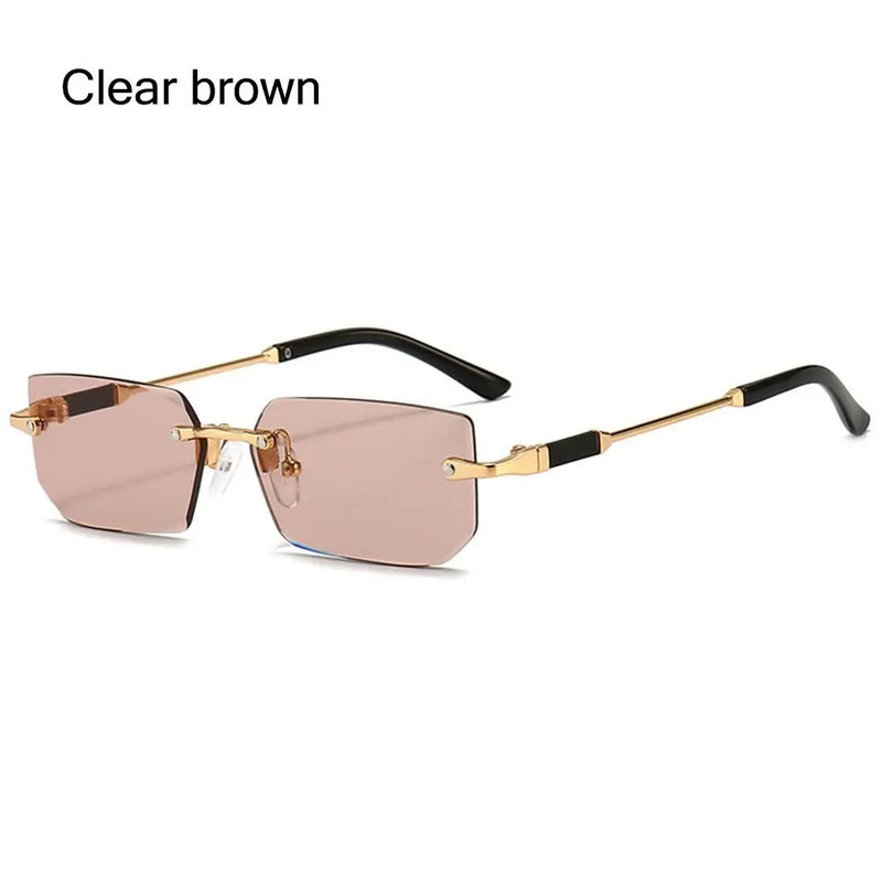 Óculos de Sol Sem Aro Masculino e Feminino – Moda Verão, Quadrado Minimalista, Para Viagem e Dia a Dia