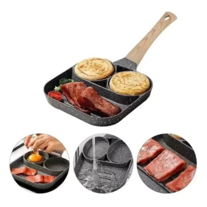 Cozinha Fácil 3 em 1 Frigideira antiaderente multifuncional
