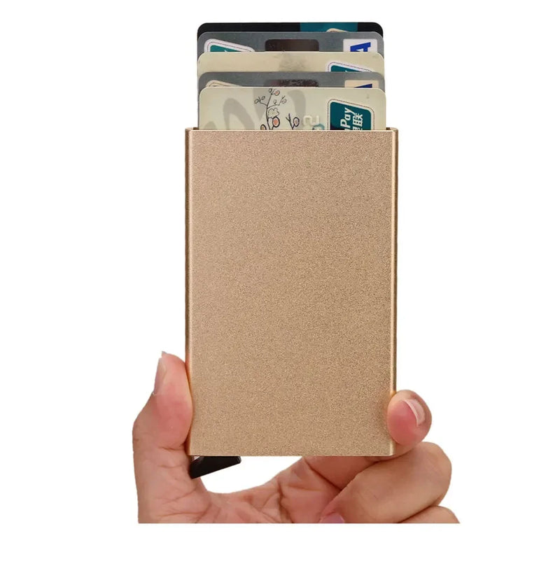 Porta Cartão Metal Slim – Carteira de Segurança RFID