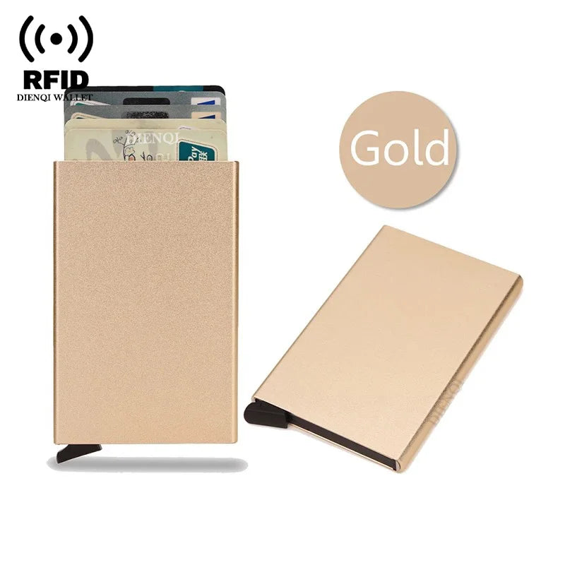 Porta Cartão Metal Slim – Carteira de Segurança RFID