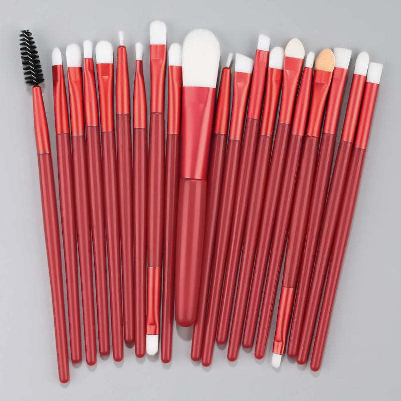 Kit Pincéis BeautyArt Deluxe – Base, Olhos e Iluminador (20 peças)