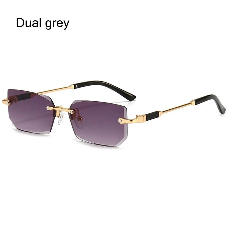 Óculos de Sol Sem Aro Masculino e Feminino – Moda Verão, Quadrado Minimalista, Para Viagem e Dia a Dia