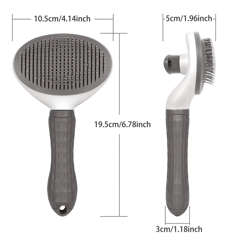 Pente Pet 2 em 1 – Escova para Remover Pelos Soltos e Desembaraçar Nós em Cães e Gatos