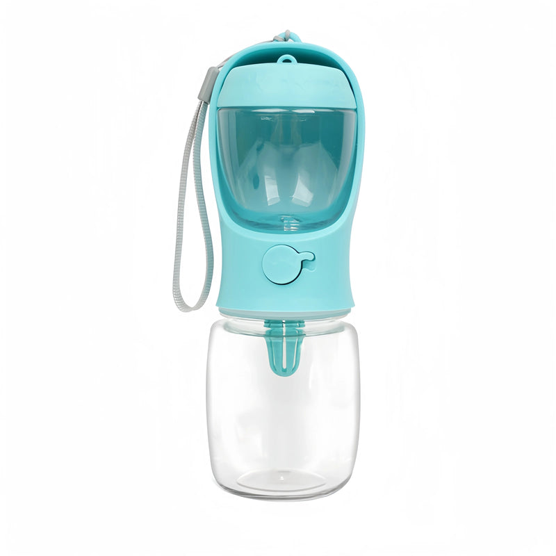 Garrafa Portátil 2 em 1 para Pets – Água e Ração, Alimentador de Viagem para Cães e Gatos 350-500 ml