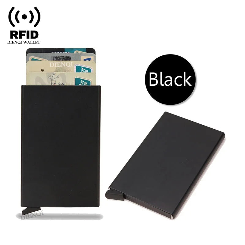 Porta Cartão Metal Slim – Carteira de Segurança RFID
