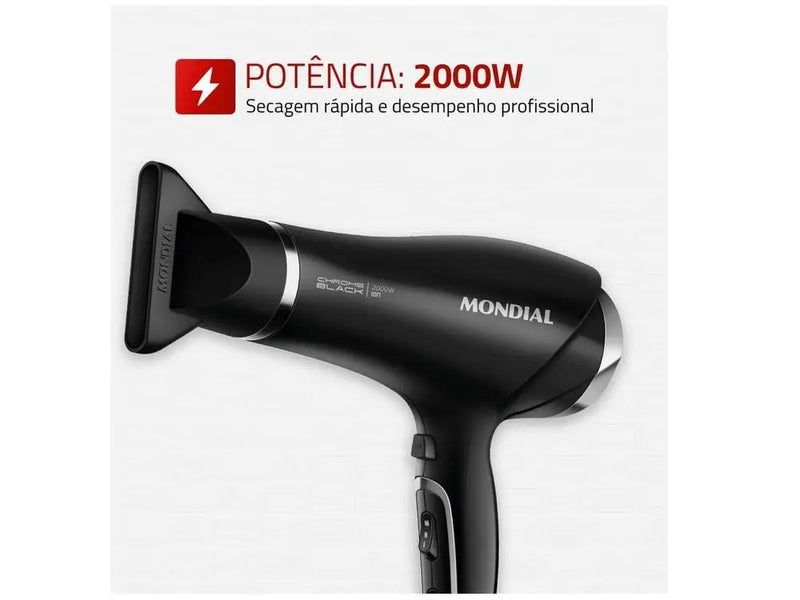 "Secador de Cabelos Mondial 220V – Leve, Potente e com Tecnologia de Íons Tourmaline