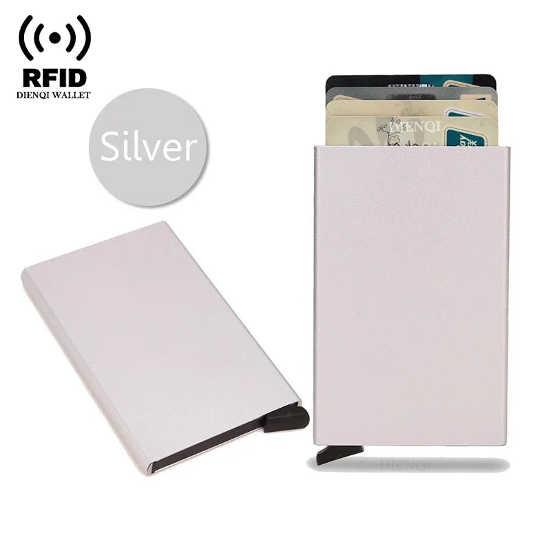 Porta Cartão Metal Slim – Carteira de Segurança RFID