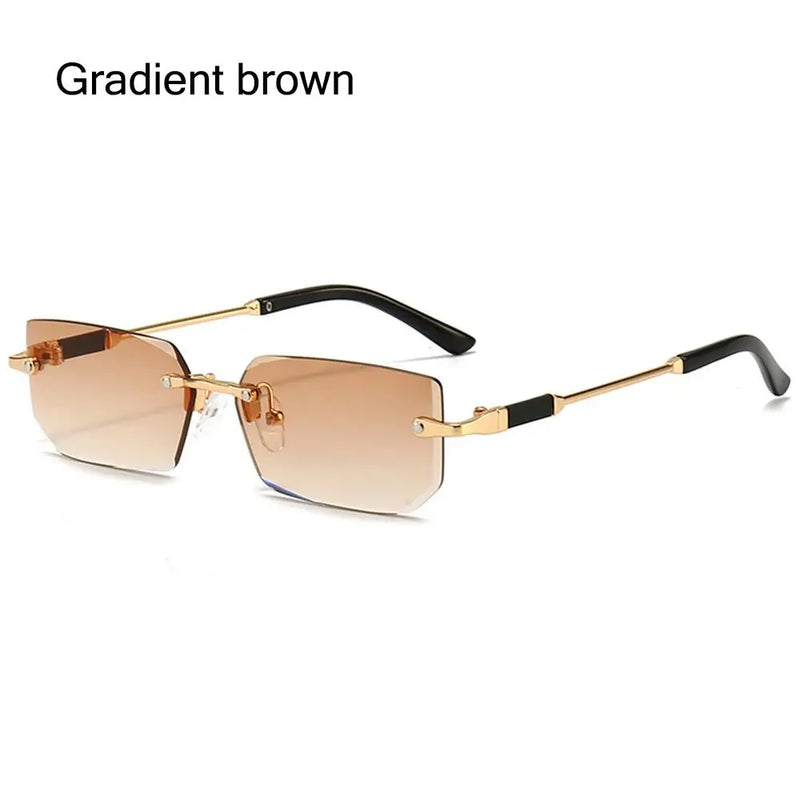 Óculos de Sol Sem Aro Masculino e Feminino – Moda Verão, Quadrado Minimalista, Para Viagem e Dia a Dia