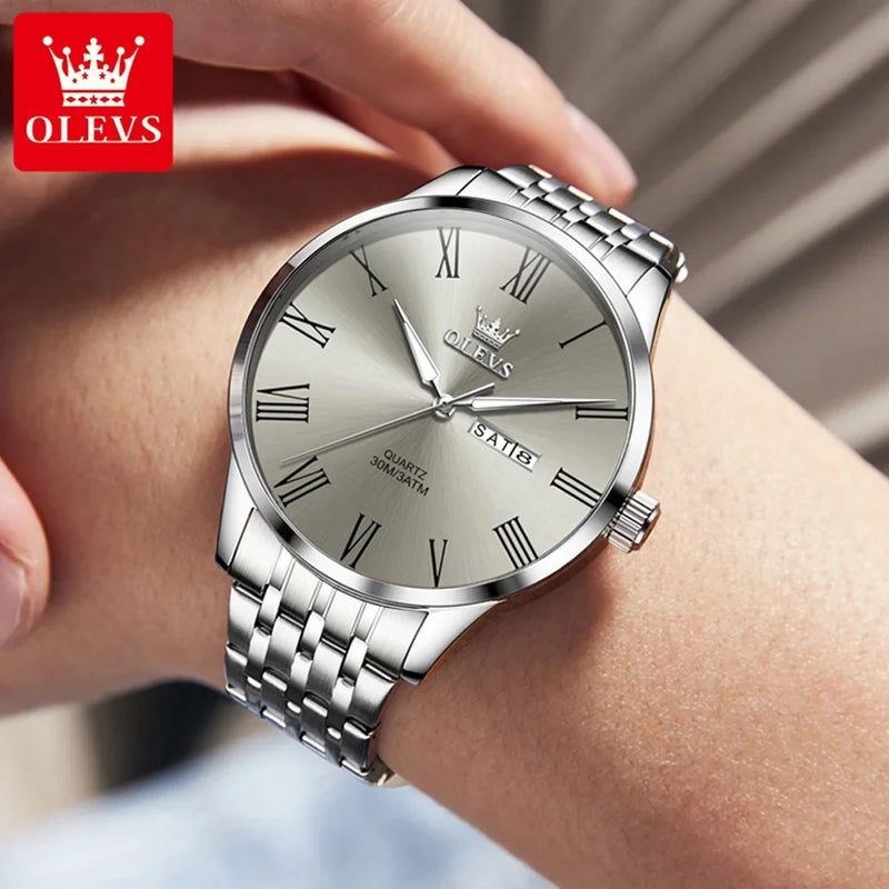OLEVS Nero Classic™ – Relógio de Quartzo Elegante com Ponteiros Luminosos