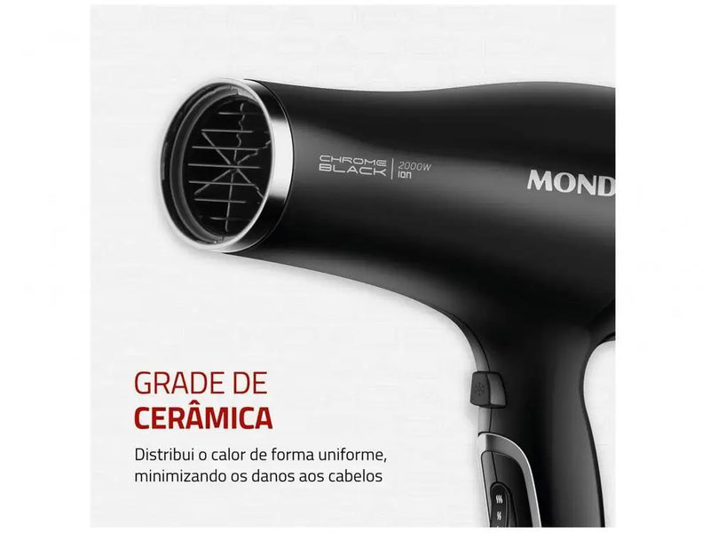 "Secador de Cabelos Mondial 220V – Leve, Potente e com Tecnologia de Íons Tourmaline