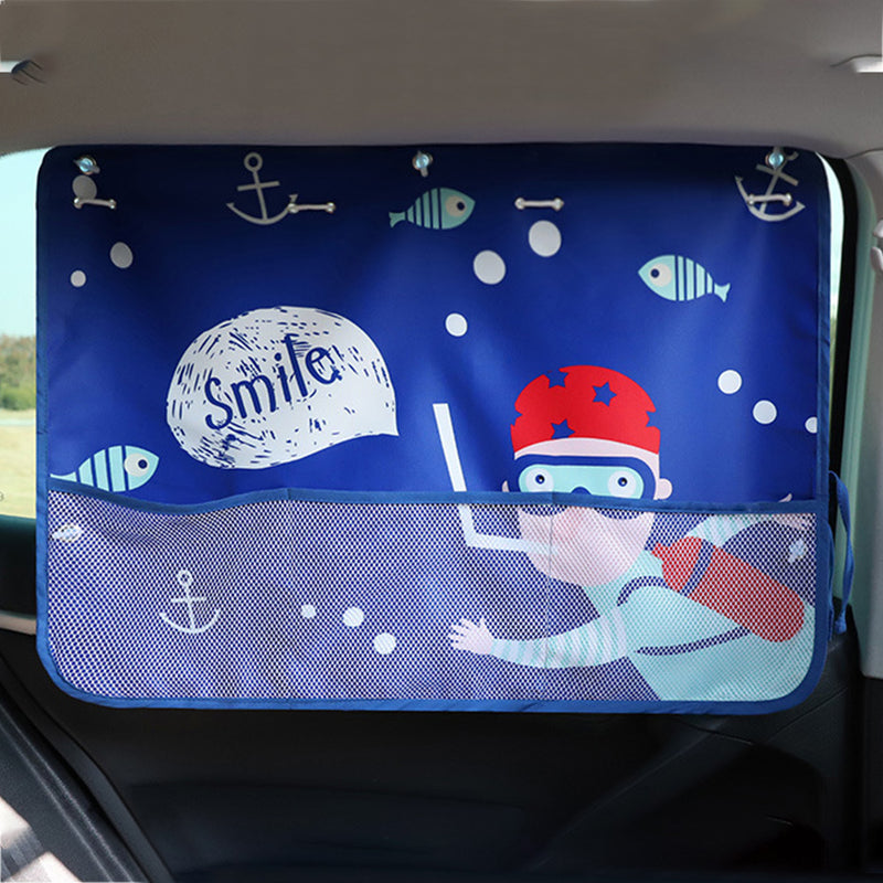 Kit de Proteção Solar para Carro com Cortina Lateral e Para-brisa (BabyShield Car)