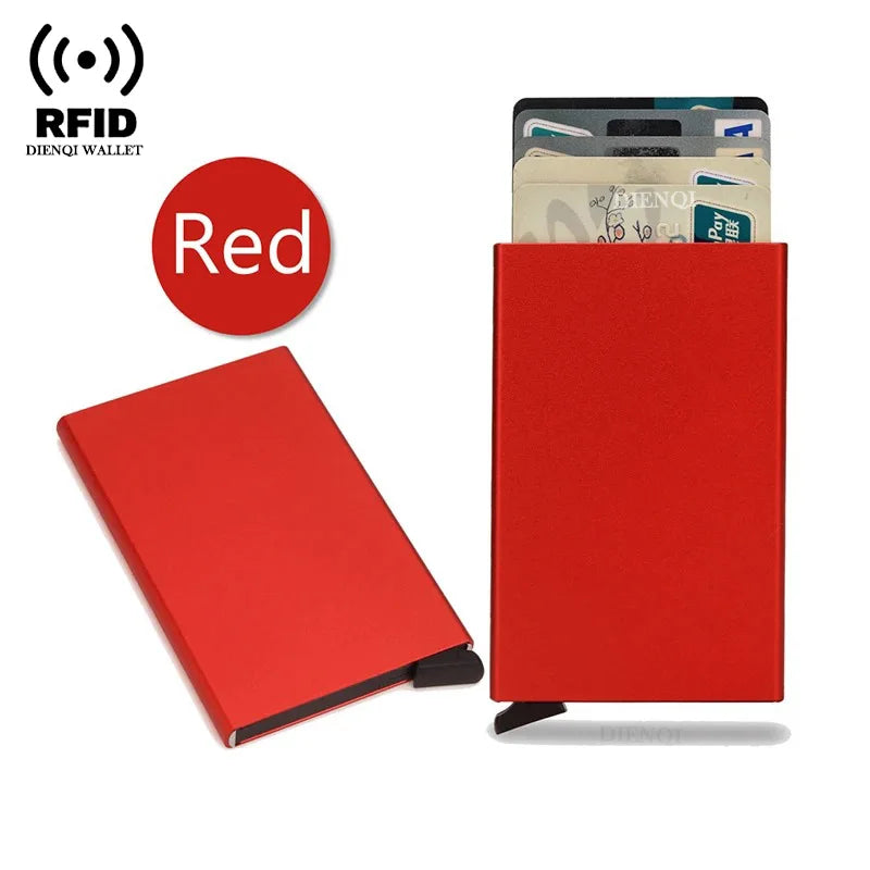 Porta Cartão Metal Slim – Carteira de Segurança RFID