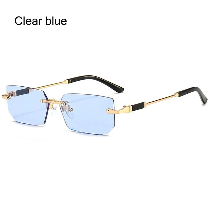 Óculos de Sol Sem Aro Masculino e Feminino – Moda Verão, Quadrado Minimalista, Para Viagem e Dia a Dia
