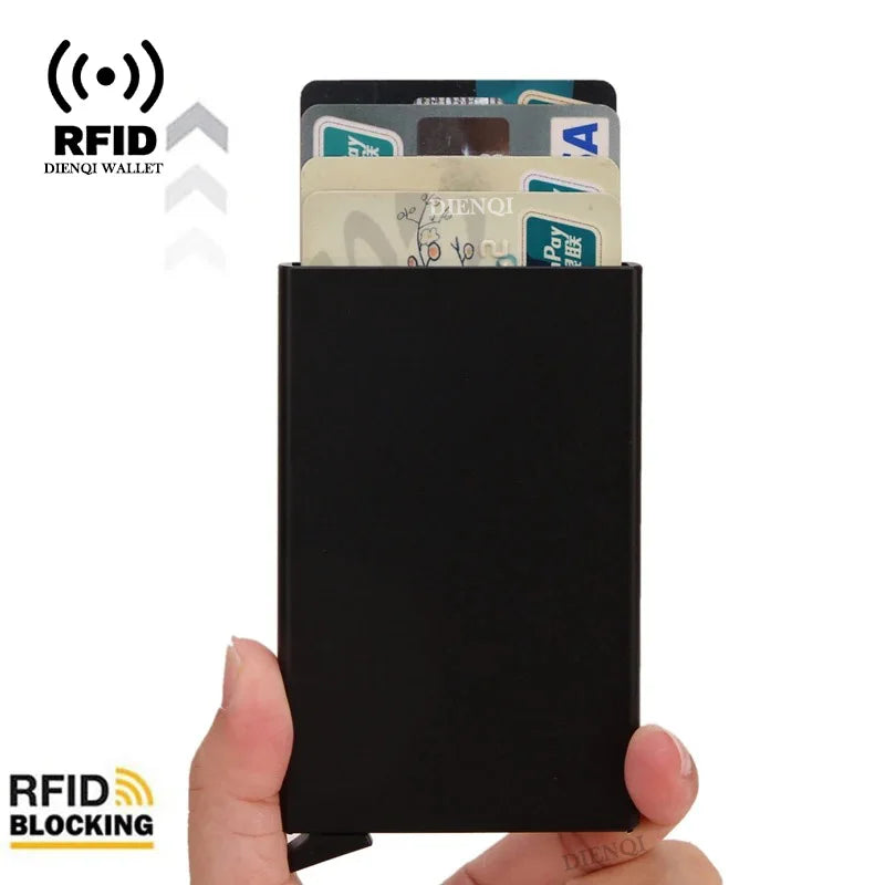 Porta Cartão Metal Slim – Carteira de Segurança RFID